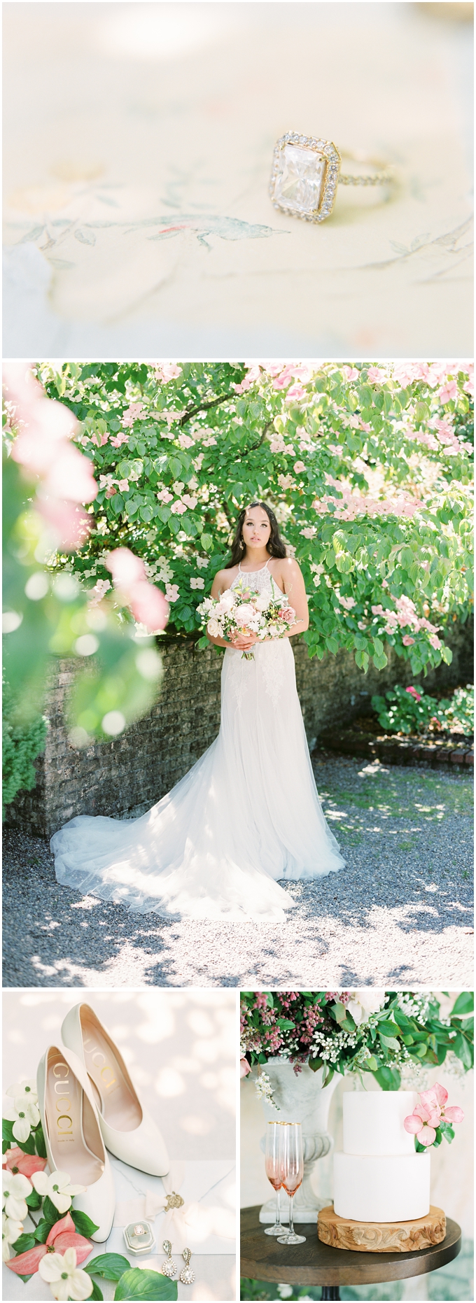 dogwood trees at a lakewold gardens wedding in tacoma washington